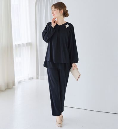 alotta（アロッタ）の「【入学式・卒業式】洗えるシフォンレイヤードセットアップ（ワンピースセットスーツ）」