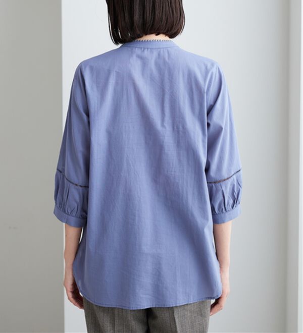 BELLUNA（ベルーナ）の「レース×ピンタック使いシャツチュニック（チュニック）」｜詳細画像