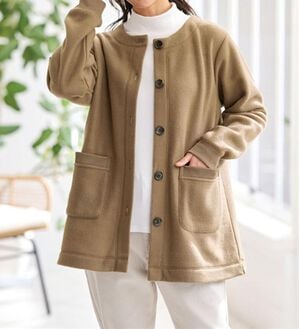 BELLUNA（ベルーナ）の「毎日着られる！快適フリースジャケット（セットアップ）」｜モカ