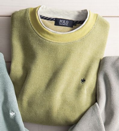 「＜ポロ・ビーシーエス＞大人の上品レイヤードトレーナー（メンズトレーナー）」