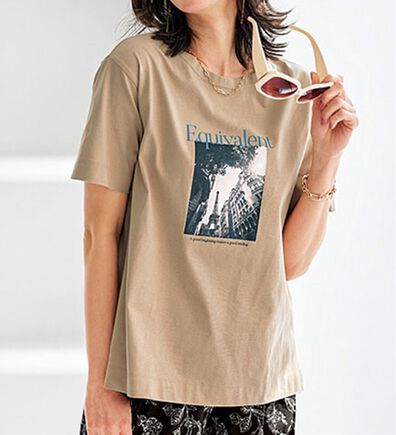 BELLUNA（ベルーナ）の「ヒンヤリ！綿１００％大人フォトプリントＴシャツ（Tシャツ）」