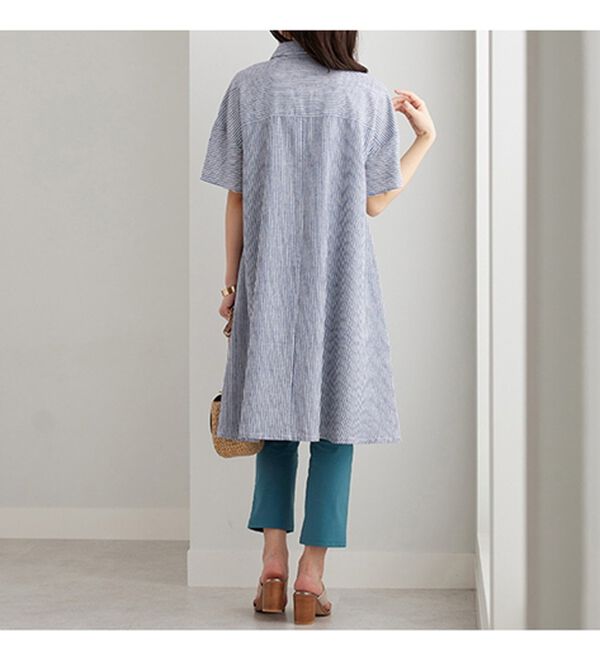 BELLUNA（ベルーナ）の「機能付リネン混スキッパーワンピース（カットソーワンピース）」｜詳細画像