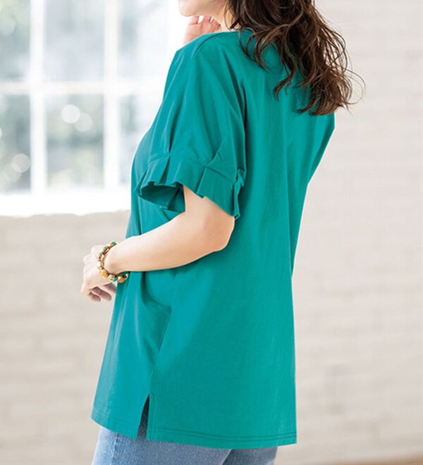 ルフラン（ルフラン）の「二の腕ほっそりひんやりカットソー（カットソー）」｜詳細画像