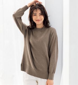 BELLUNA（ベルーナ）の「洗える大人の贅沢ニット（ニット・セーター）」｜モカ