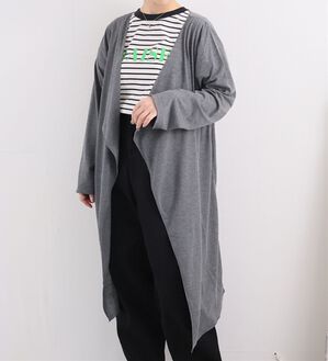 A HAPPY MARILYN（アハッピーマリリン）の「【Ｍ～８Ｌ】長袖トッパーカーディガン（ニットカーディガン）」｜チャコール