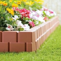 「樹脂製ガーデンレンガブロック２４個組（ガーデニング・園芸用品）」