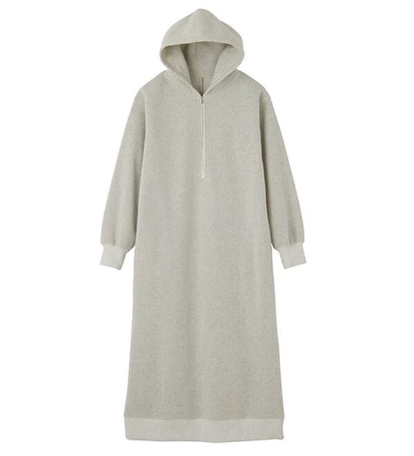 GeeRA（ジーラ）の「【あったか裏起毛】ハーフジップパーカーワンピース（カットソーワンピース）」｜詳細画像