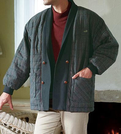 「＜クロコダイル＞暖か裏ファーホームジャケット（メンズルームウェア）」