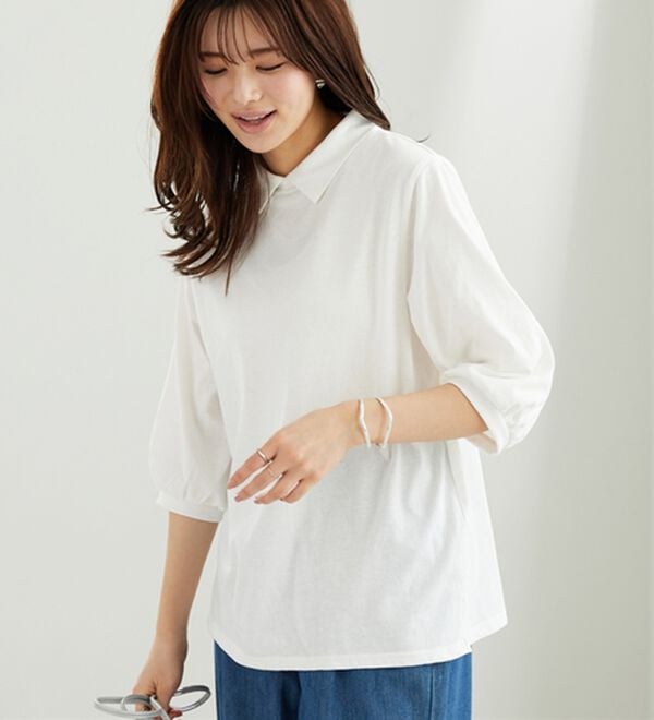 BELLUNA（ベルーナ）の「透かし編ニットベストアンサンブル（アンサンブル）」｜詳細画像