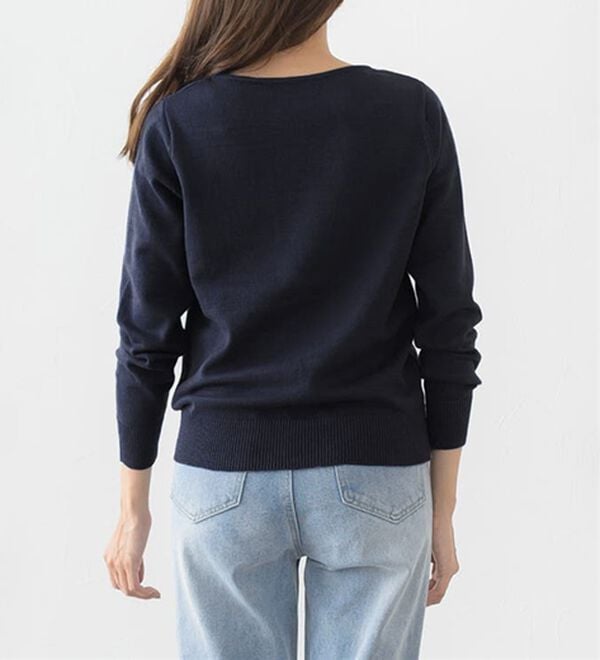 Pierrot（ピエロ）の「【Ｓ～３Ｌ】ネックが選べるプレミアムカシミヤタッチニット（ニット・セーター）」｜詳細画像