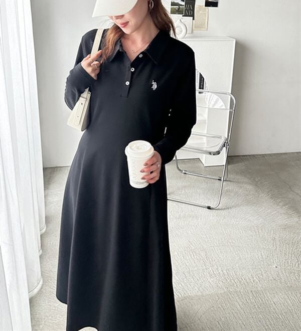 GeeRA（ジーラ）の「【U.S. POLO ASSN.】ポロ衿カットソーワンピース（その他ワンピース）」｜詳細画像