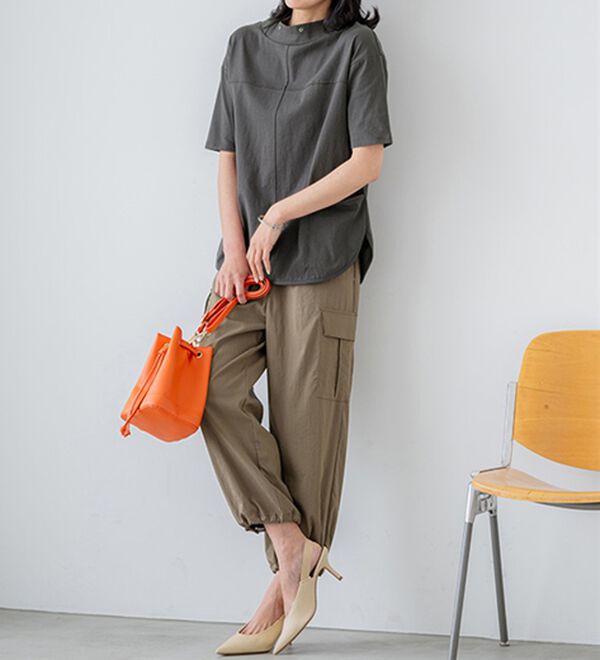 BELLUNA（ベルーナ）の「抗菌防臭綿１００％切替デザインプルオーバー（カットソー）」｜詳細画像