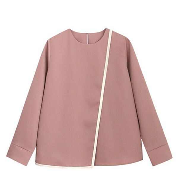 Pierrot（ピエロ）の「ラインデザインラップブラウス（ブラウス）」｜詳細画像