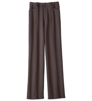 BELLUNA（ベルーナ）の「ハイテンションカルゼ素材美脚パンツ（セミワイド）（ワイドパンツ・ガウチョ）」｜ココア