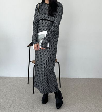 GeeRA（ジーラ）の「フラワージャカードパイピングワンピース（その他ワンピース）」