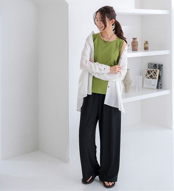 BELLUNA（ベルーナ）の「ヒンヤリ！綿１００％サマ見えタンクトップ（タンクトップ・キャミソール）」｜詳細画像