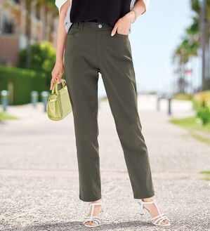 BELLUNA（ベルーナ）の「冷感ピケストレッチ素材スリムパンツ（フルレングスパンツ）」｜詳細画像