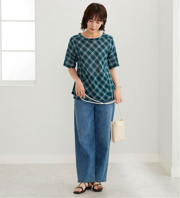 BELLUNA（ベルーナ）の「さらっと快適！Tシャツ見え切替ブラウス（ブラウス）」｜詳細画像