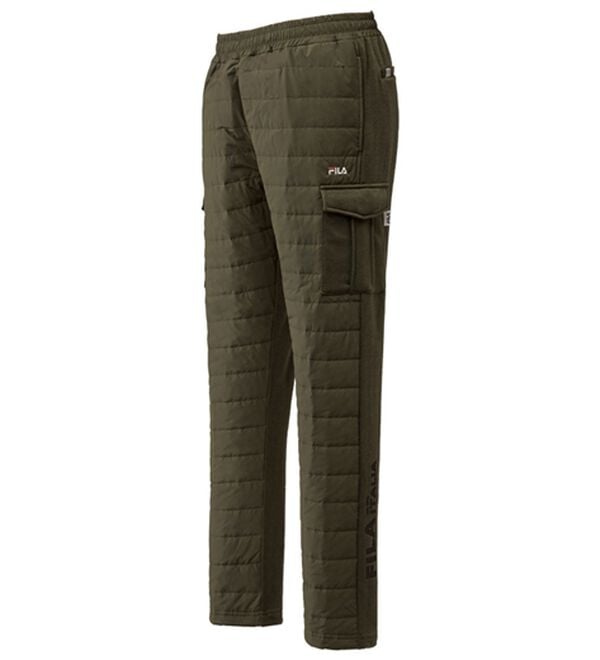 「＜フィラ＞ハイブリッドダウンカーゴパンツ（メンズカーゴパンツ）」｜カーキ
