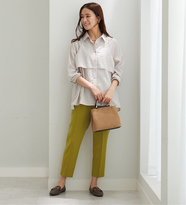 BELLUNA（ベルーナ）の「ダブルクロスタックテーパードパンツ（テーパードパンツ）」｜詳細画像