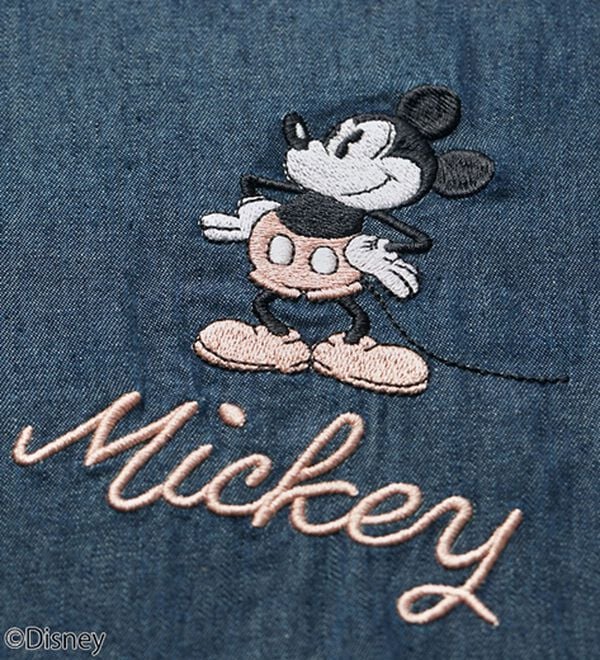 BELLUNA（ベルーナ）の「＜Ｄｉｓｎｅｙ＞【ミッキー】飛ばし刺しゅうデニムシャツジャケット（シャツ）」｜詳細画像