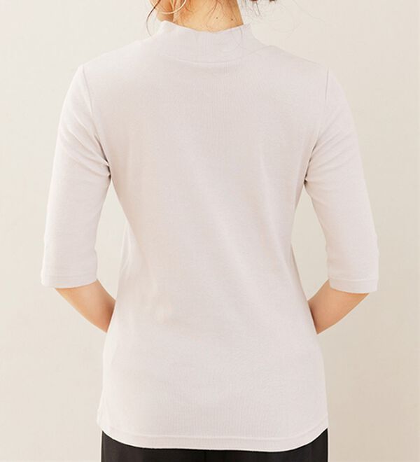 LAVIENNE（ラヴィエンヌ）の「【医師オススメ】ＵＶカット綿１００％ハイネックプルオーバー（５分袖）＜カラフルコットン＞（肌着・インナーウェア）」｜詳細画像
