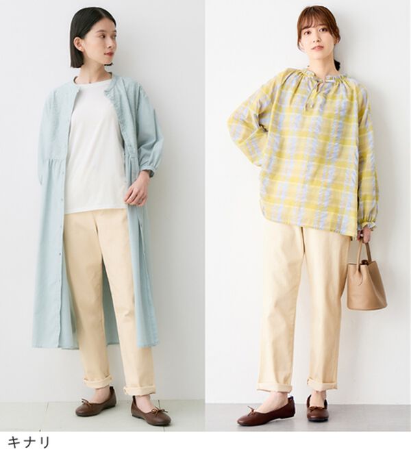 Viola e Viola（ヴィオラ エ ヴィオラ）の「綿混ストレッチゆとりシルエットレギンスパンツ（フルレングスパンツ）」｜詳細画像