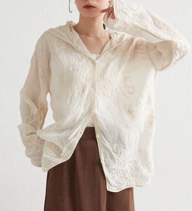 RANAN（ラナン）の「コード刺繍フードシャツ（シャツ）」