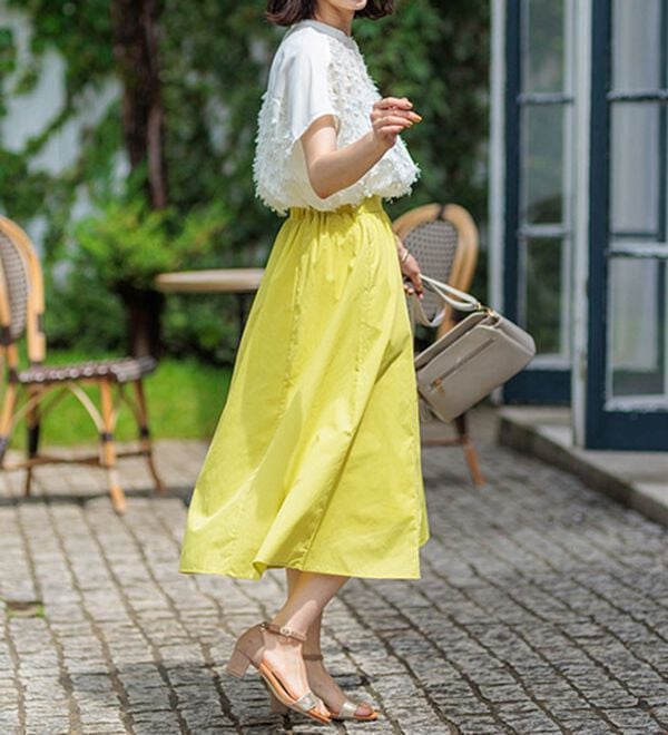 BELLUNA（ベルーナ）の「ふんわり切替フレアースカート（ロングスカート）」｜詳細画像