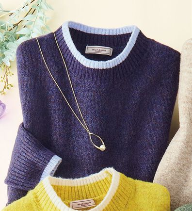 ルフラン（ルフラン）の「肌心地やわらか＊カラフルニット（ニット・セーター）」