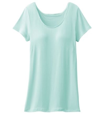 LAVIENNE（ラヴィエンヌ）の「＜さらりラボ＞カップ付半袖インナー（ブラトップ・カップ付きインナー）」