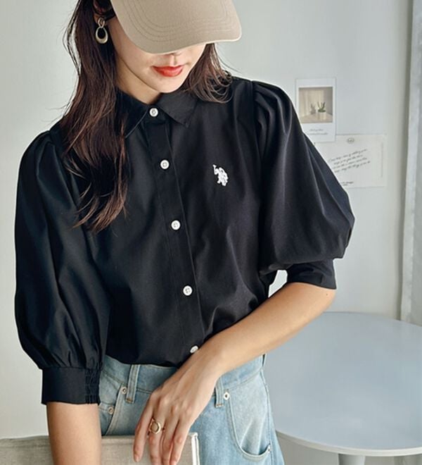 GeeRA（ジーラ）の「【Ｕ．Ｓ．　ＰＯＬＯ　ＡＳＳＮ．】ボリューム袖シャツブラウス（ブラウス）」｜詳細画像