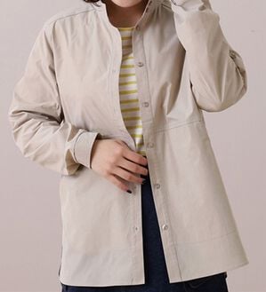 BELLUNA（ベルーナ）の「＜ｓｏｒａｆｕｋｕ＞花粉対策！スタンドカラーシャツ（シャツ）」｜ベージュ
