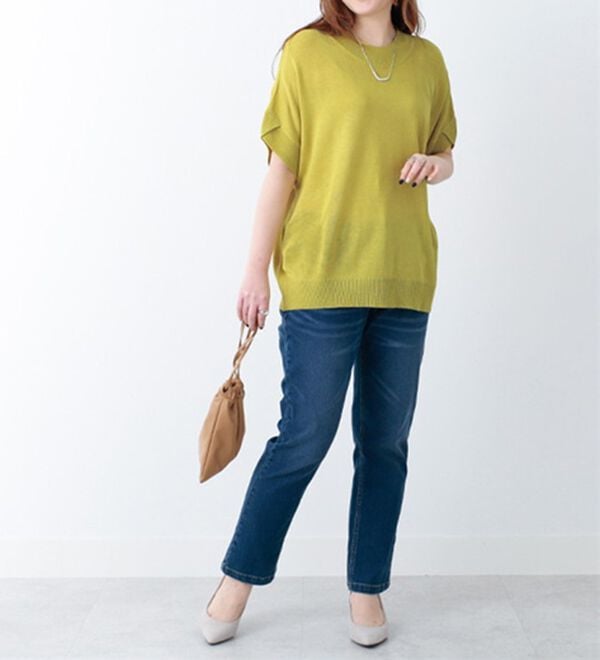 BELLUNA（ベルーナ）の「チューリップ袖デザインニットプルオーバー（ニット・セーター）」｜詳細画像