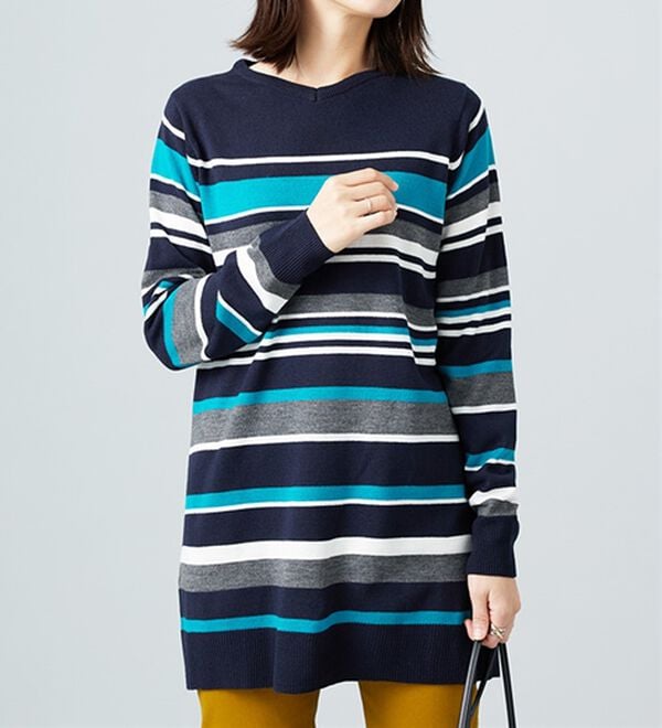 BELLUNA（ベルーナ）の「カシミヤタッチニットチュニック（チュニック）」｜詳細画像