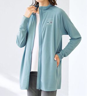 BELLUNA（ベルーナ）の「＜ＥＬＬＥ　Ａｃｔｉｖｅ＞ＵＶ対策！ラッシュガードジャケット（パーカー）」｜サックス
