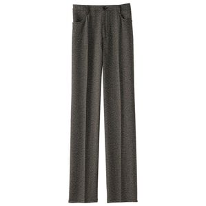 BELLUNA（ベルーナ）の「蓄熱保温ウール調千鳥柄パンツ（フルレングスパンツ）」｜ブラウン系