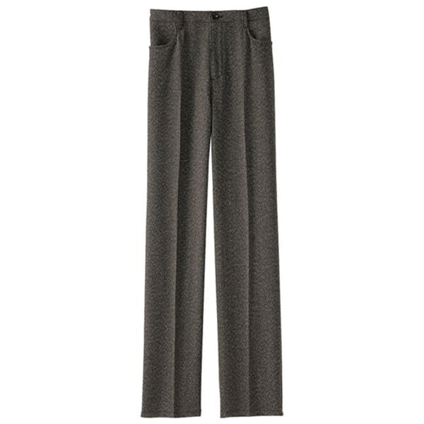 BELLUNA（ベルーナ）の「蓄熱保温ウール調千鳥柄パンツ（フルレングスパンツ）」｜ブラウン系