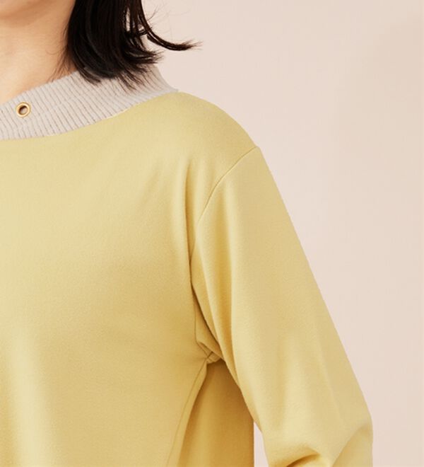 BELLUNA（ベルーナ）の「ワイドネックデザイン配色切替プルオーバー（カットソー）」｜詳細画像