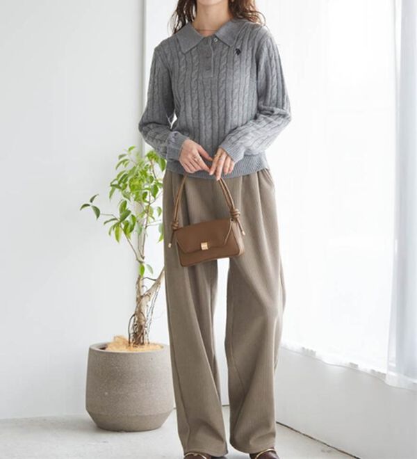 あったか裏ベロアニットコールワイドパンツ - ベルーナ【公式】