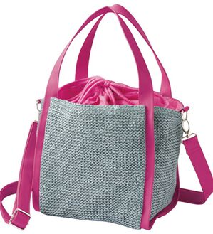 RANAN（ラナン）の「配色使い雑材風バッグ（その他バッグ）」｜グレー系