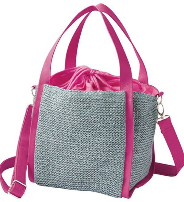 RANAN（ラナン）の「配色使い雑材風バッグ（その他バッグ）」｜グレー系