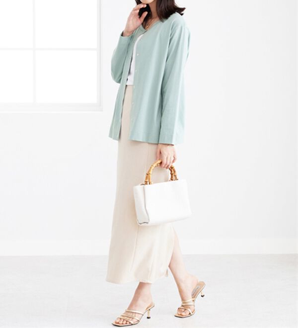 BELLUNA（ベルーナ）の「【接触冷感】ヒンヤリＵＶ対策クルーネックカーディガン（その他カーディガン）」｜詳細画像