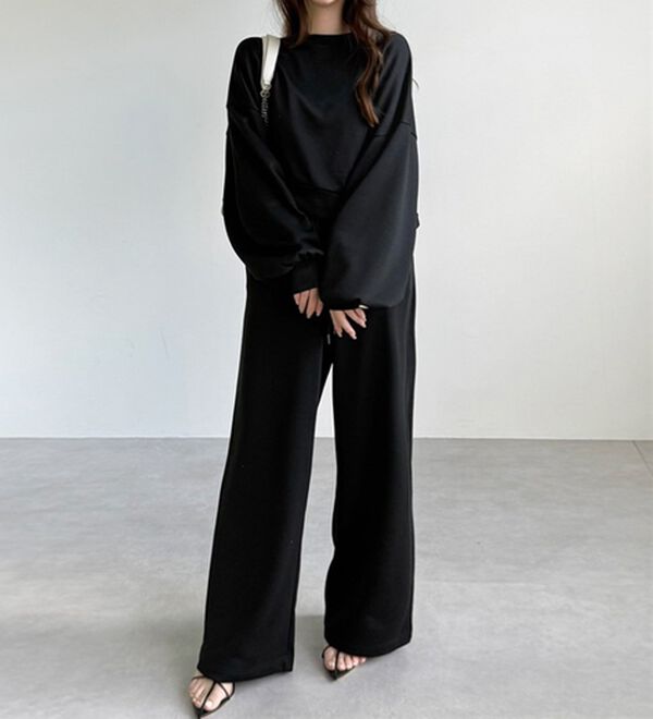 GeeRA（ジーラ）の「ダブルウエストワイドスウェットパンツ（その他パンツ）」｜詳細画像