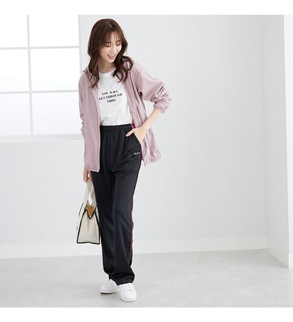 BELLUNA（ベルーナ）の「＜ＥＬＬＥ　Ａｃｔｉｖｅ＞多機能！配色ジャージパンツ（その他パンツ）」｜詳細画像