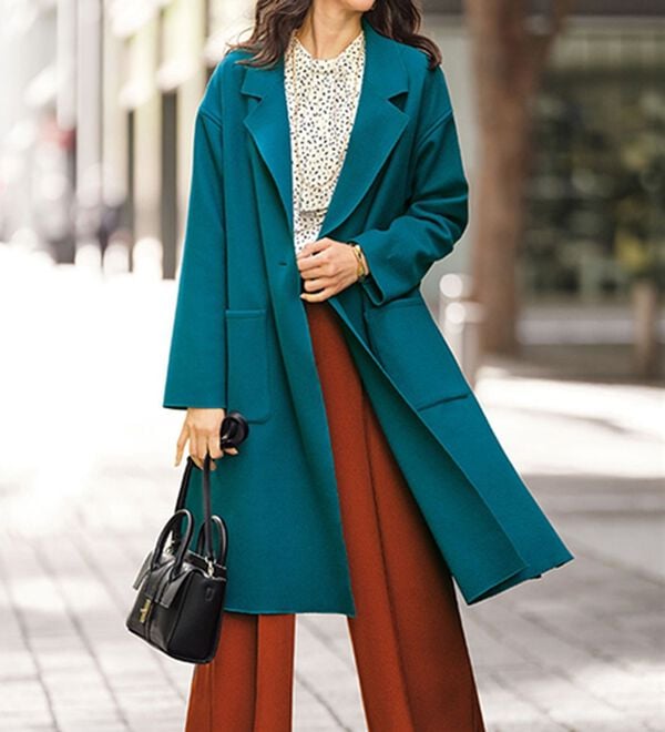 BELLUNA（ベルーナ）の「ウール調バックベルトデザインロングコート（ロングコート）」｜詳細画像