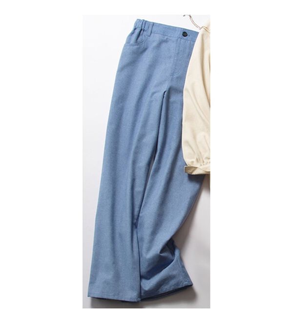 ルフラン（ルフラン）の「【２本組】デニム調ワイドパンツ（ワイドパンツ・ガウチョ）」｜詳細画像