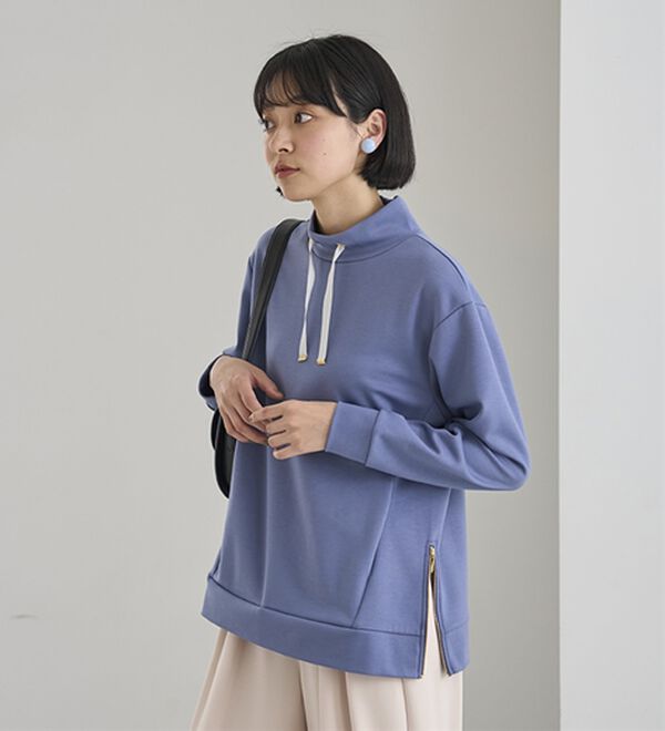 BELLUNA（ベルーナ）の「サイドジップスタンド衿プルオーバー（カットソー）」｜詳細画像