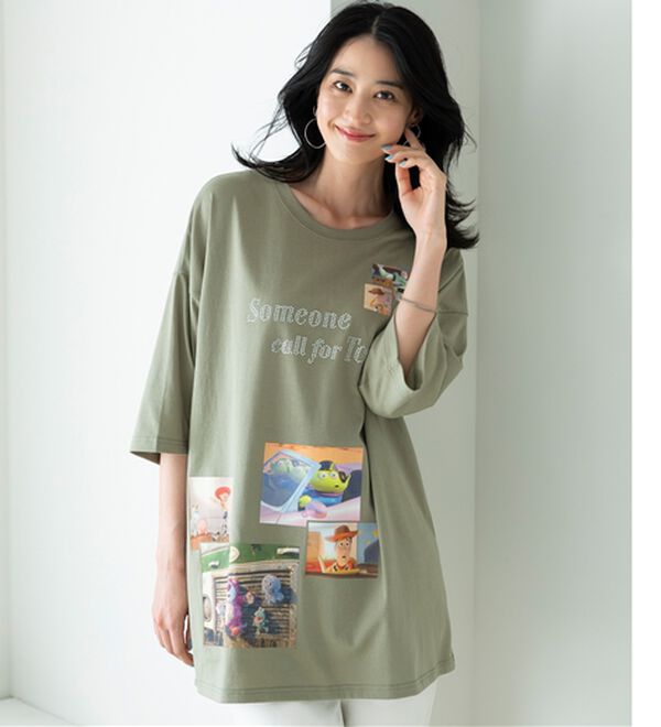 「＜Ｄｉｓｎｅｙ＞ディズニー映画ＰＨＯＴＯ風Ｔシャツ（チュニック）」｜詳細画像