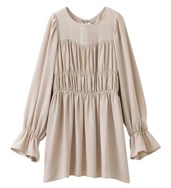 GeeRA（ジーラ）の「シャーリングビスチェデザインチュニックブラウス（ブラウス）」｜詳細画像